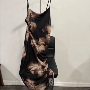 Elegant Black Floral Dress
